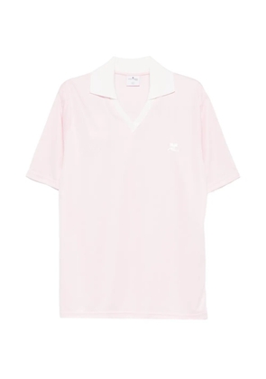 Courrèges V-neck logo-embroidery T-shirt - Pink