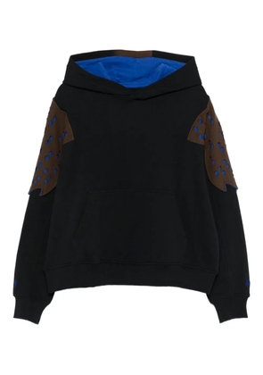 Kiko Kostadinov x Fox Lab perforated fleece hoodie - Black