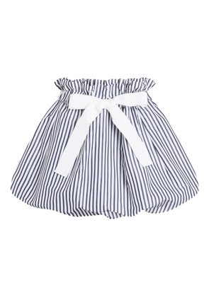 Patou striped bow mini A-line skirt - Blue