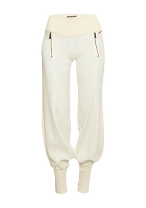 Versace Pre-Owned ribbed-cuffs trousers - Neutrals