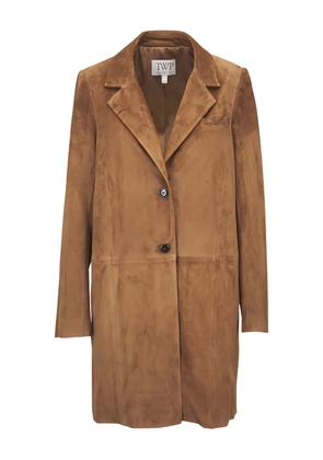 TWP welt-pocket suede coat - Brown