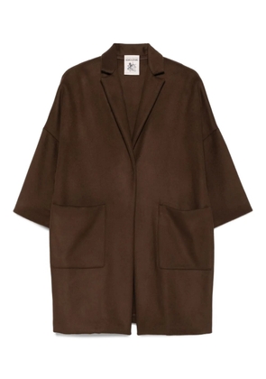 Semicouture virgin wool-blend coat - Brown