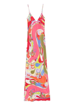 PUCCI Orchidee-print dress - Red