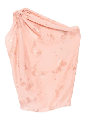 BLAKLACE butterfly-print top - Pink