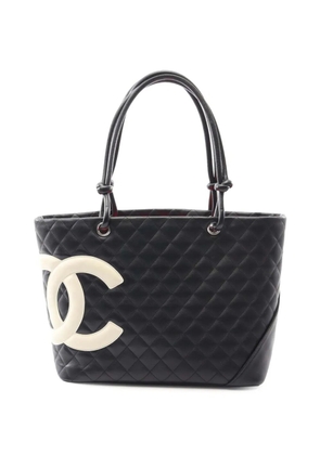 CHANEL Pre-Owned 2004-2005 Large Lambskin Cambon Ligne tote bag - Black