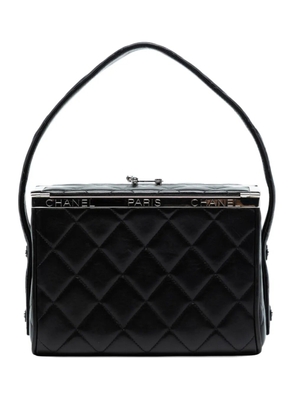 CHANEL Pre-Owned 1996-1997 Quilted Lambskin Leather Box Bag handbag - Black