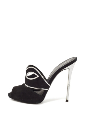 Giuseppe Zanotti Vintage pre-owned 120mm mask-detail heeled sandals - Black
