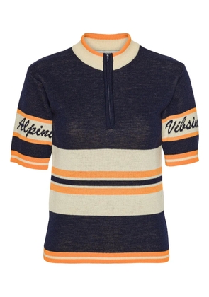 Henrik Vibskov striped half-zip top - Blue
