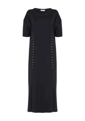 Gloria Coelho button-detailed short-sleeve midi dress - Black