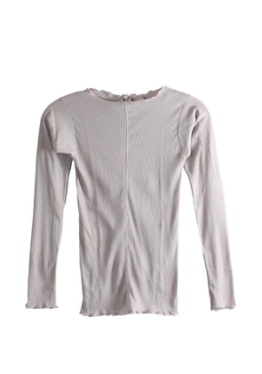 Baserange ruffled-trim T-shirt - Purple