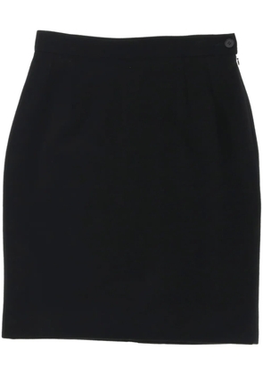 Saint Laurent Pre-Owned 1990s wool pencil skirt - Black