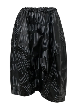 Black Comme Des Garçons Pagowski print midi skirt