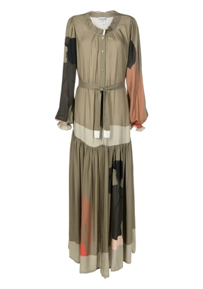 Amir Slama graphic-print maxi dress - Green