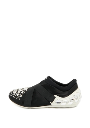 Miu Miu Pre-Owned crystal-embellished sneakers - Black