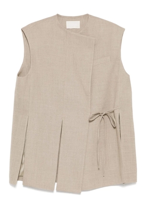 LESS tied-waist waistcoat - Neutrals