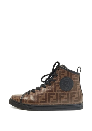 Fendi Pre-Owned logo lace-up sneakers - Brown