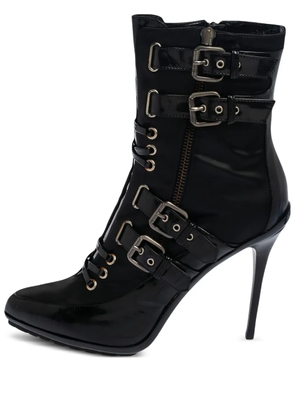 Le Silla Pre-owned 135mm leather buckles boots - Black