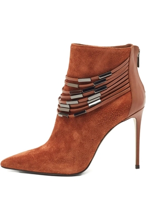 Le Silla 100mm suede ankle boots - Brown