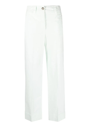Peserico pressed-crease cotton trousers - Green
