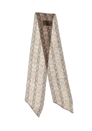 Saint Laurent snake-print silk scarf - Neutrals