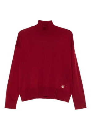 LIU JO high-neck logo sweater - Red