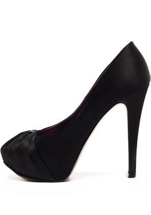 Gina pre-owned 125mm platform pumps - Black