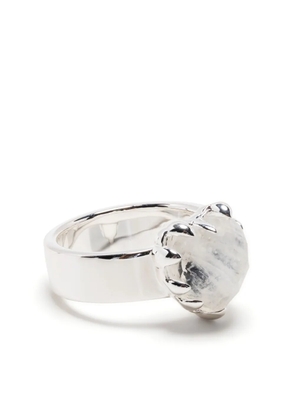 Stolen Girlfriends Club Love Claw moon stone ring - Silver