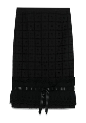 Dolce & Gabbana Pre-Owned 2000s broderie-anglaise skirt - Black