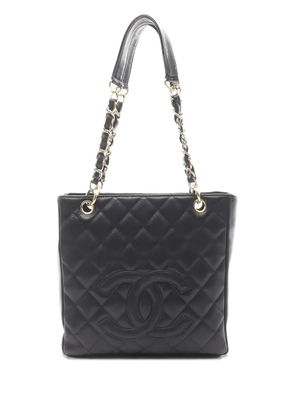 CHANEL Pre-Owned 2003-2004 Matelassé chain tote bag - Black