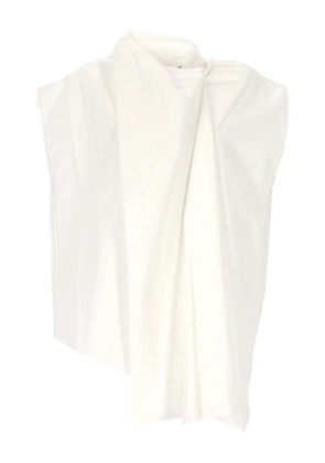 Carven draped cotton top - White