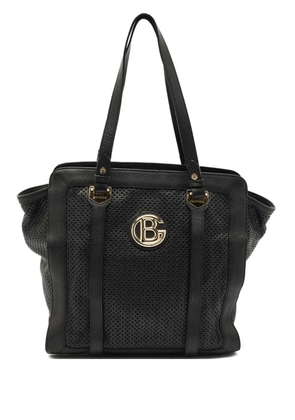 Baldinini logo-detail leather tote bag - Black