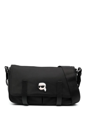 Karl Lagerfeld Ikonik Karl patch shoulder bag - Black