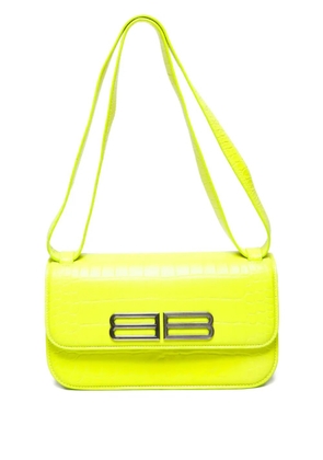 Balenciaga Pre-Owned 2020s Gossip crocodile-effect shoulder bag - Yellow