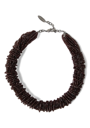 Brunello Cucinelli bead-detailing necklace - Brown