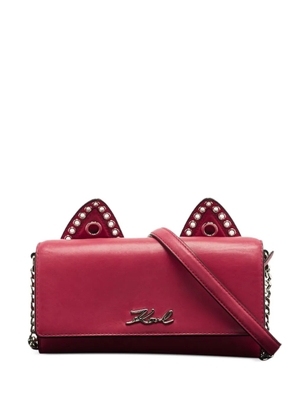 Karl Lagerfeld K/Rocky Choupette leather crossbody bag - Red