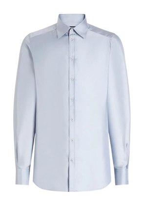 Dolce & Gabbana silk long-sleeve shirt - Blue