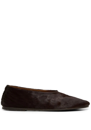 Marsèll Coltellaccio leather ballet flats - Brown