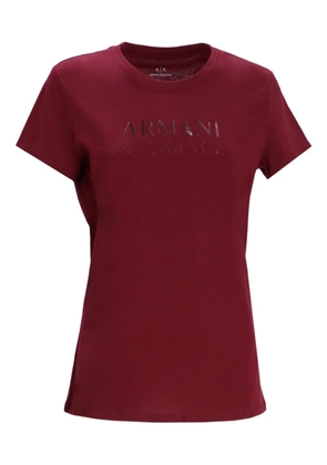 Armani Exchange logo-embellished cotton T-shirt - Red
