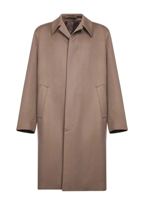 Lardini notched-collar coat - Neutrals