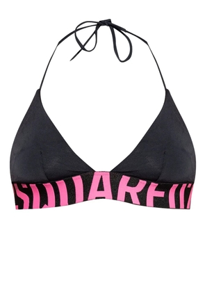 DSQUARED2 logo-underband bikini top - Black