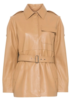 Victoria Beckham leather jacket - Brown
