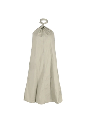 ANINE BING Cosette twist-front cotton midi dress - Neutrals
