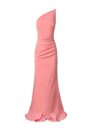 MOOS STUDIO Blush asymmetric draped maxi dress - Pink