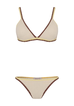Brigitte Annecontrast-trim bikini - Neutrals