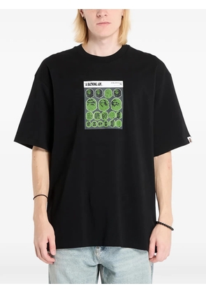 A BATHING APE® Sticker graphic-print T-shirt - Black