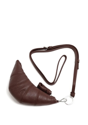LEMAIRE Croissant leather mini bag - Brown