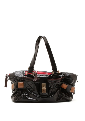 Chloé Pre-Owned Audra patent leather top handle bag - Black