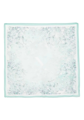 Saiid Kobeisy silk georgette-crepe scarf - Blue