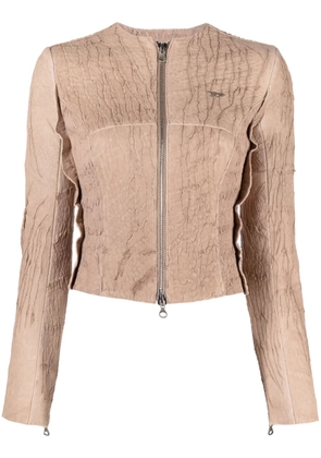 Diesel L-Crack leather jacket - Pink