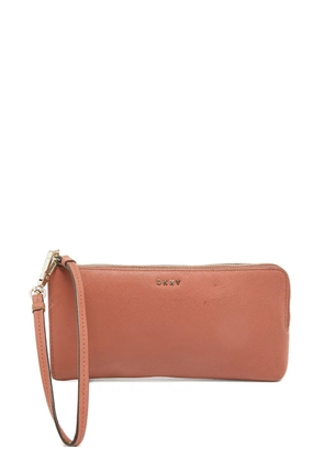DKNY Vintage pre-owned leather zip clutch bag - Pink